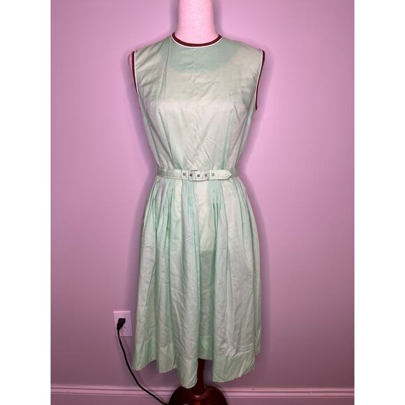 no brand Dresses & Skirts - 1950s Mint Green Brown Tea Party Hostess Secretary Coquette Feminine Dress M